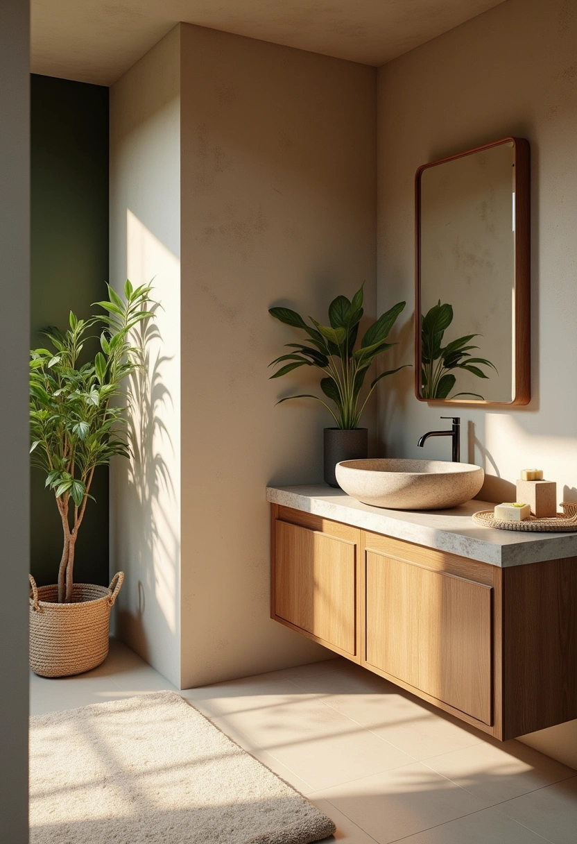 Earthy modern Bathroom Ideas 13