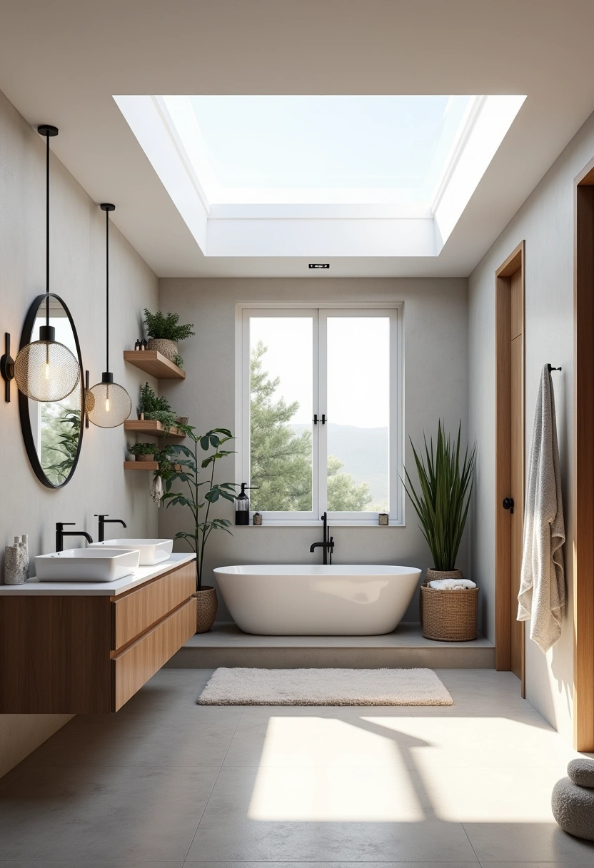 Earthy modern Bathroom Ideas 14