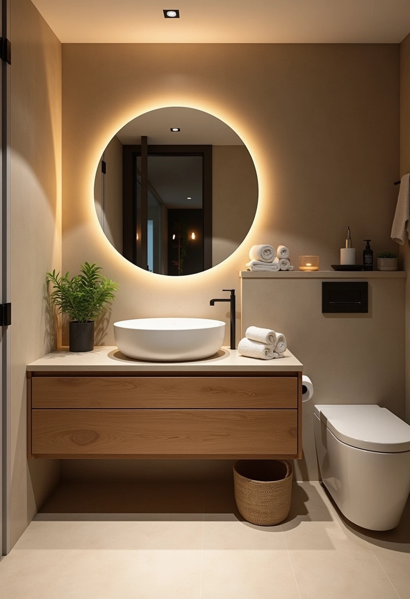 Earthy modern Bathroom Ideas 20