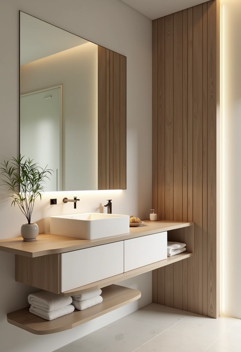 Earthy modern Bathroom Ideas 8