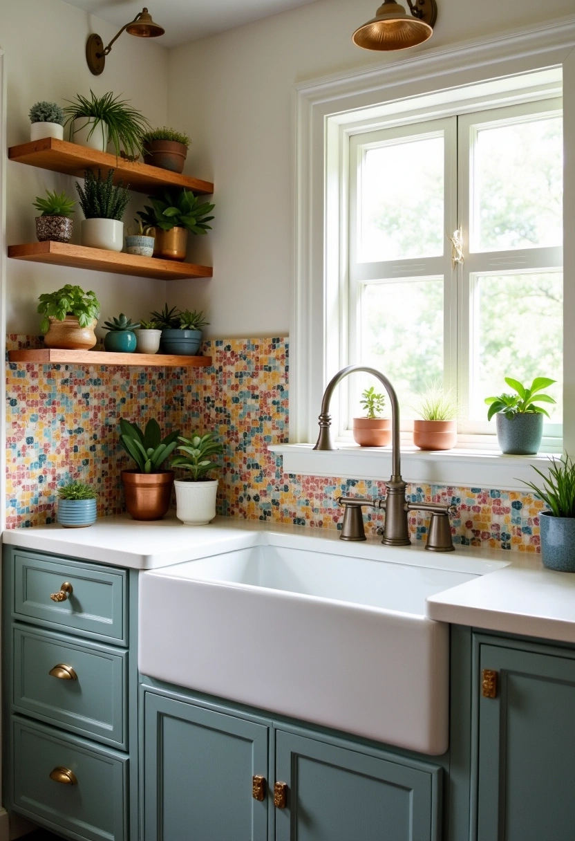 Eclectic Laundry Room 1