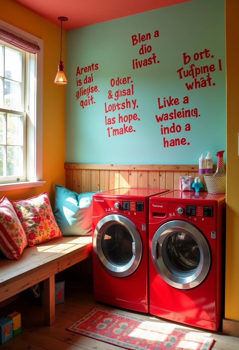 Eclectic Laundry Room 14