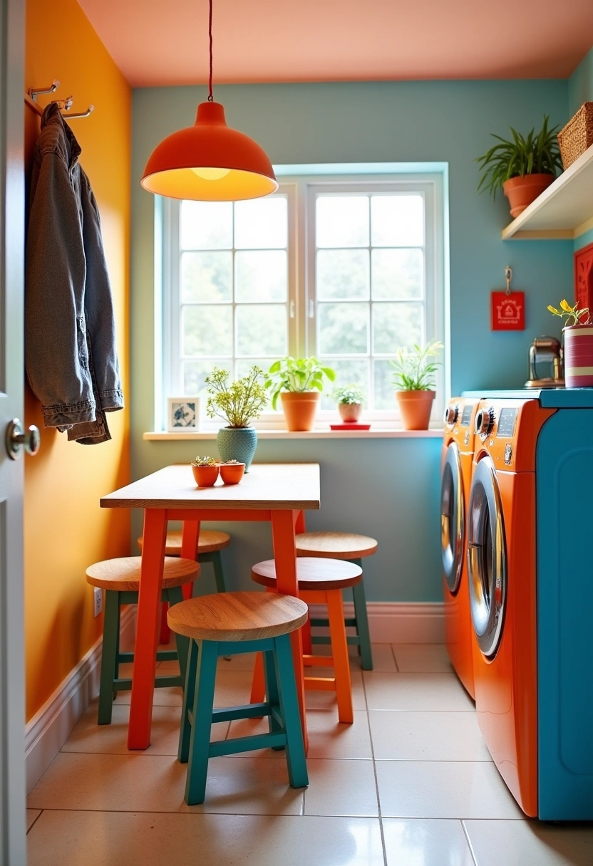 Eclectic Laundry Room 16