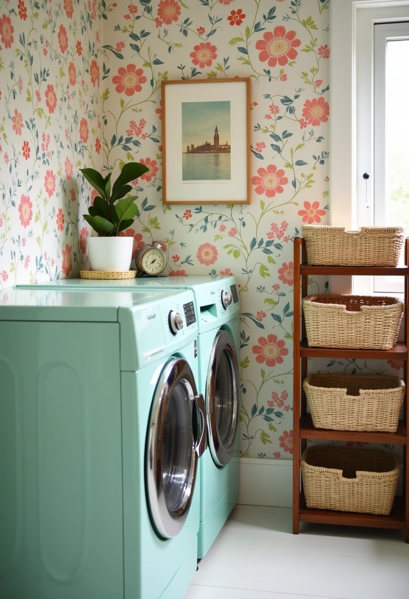 Eclectic Laundry Room 2