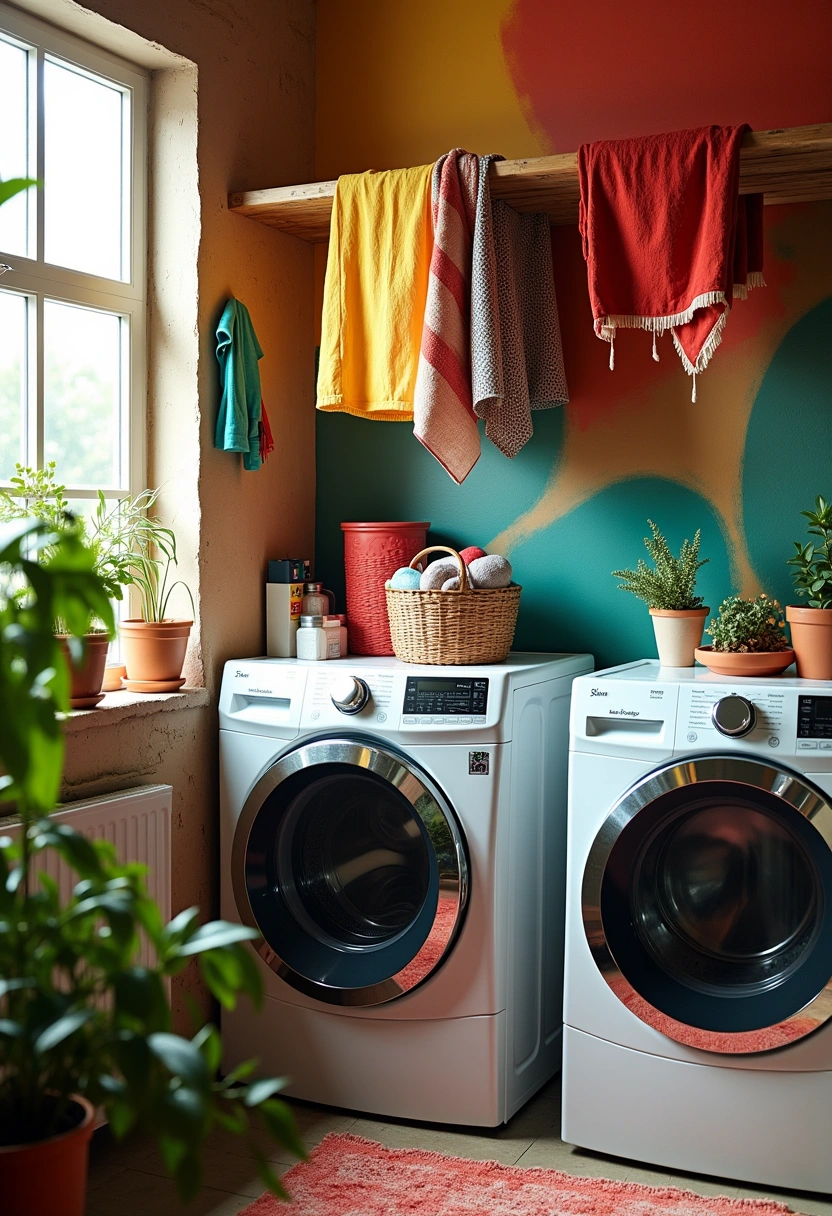 Eclectic Laundry Room 20