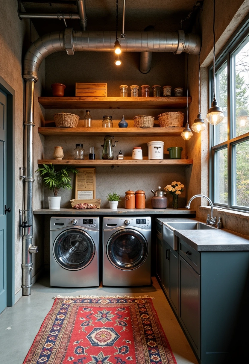 Eclectic Laundry Room 3