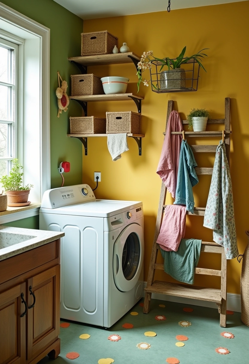 Eclectic Laundry Room 6