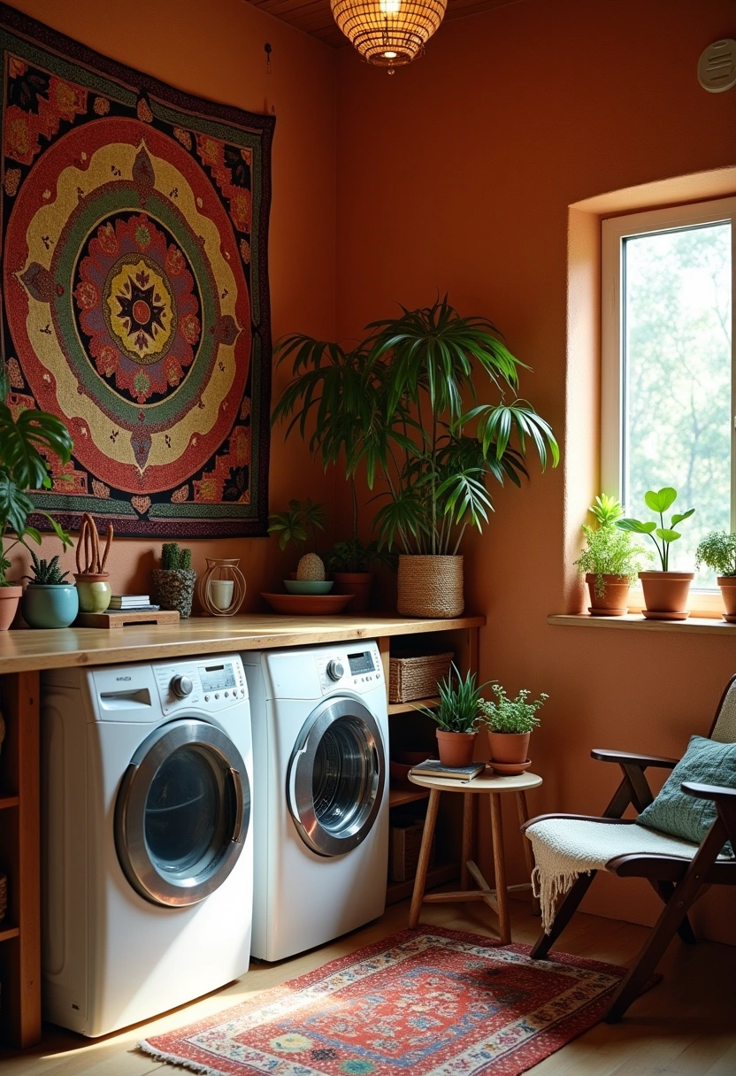 Eclectic Laundry Room 7