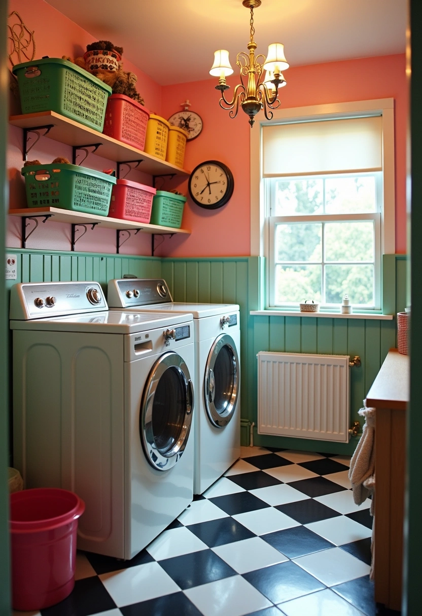 Eclectic Laundry Room 9