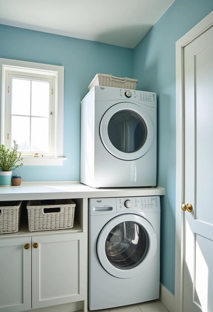 Stackable Washer Dryer Laundry Room Ideas 1