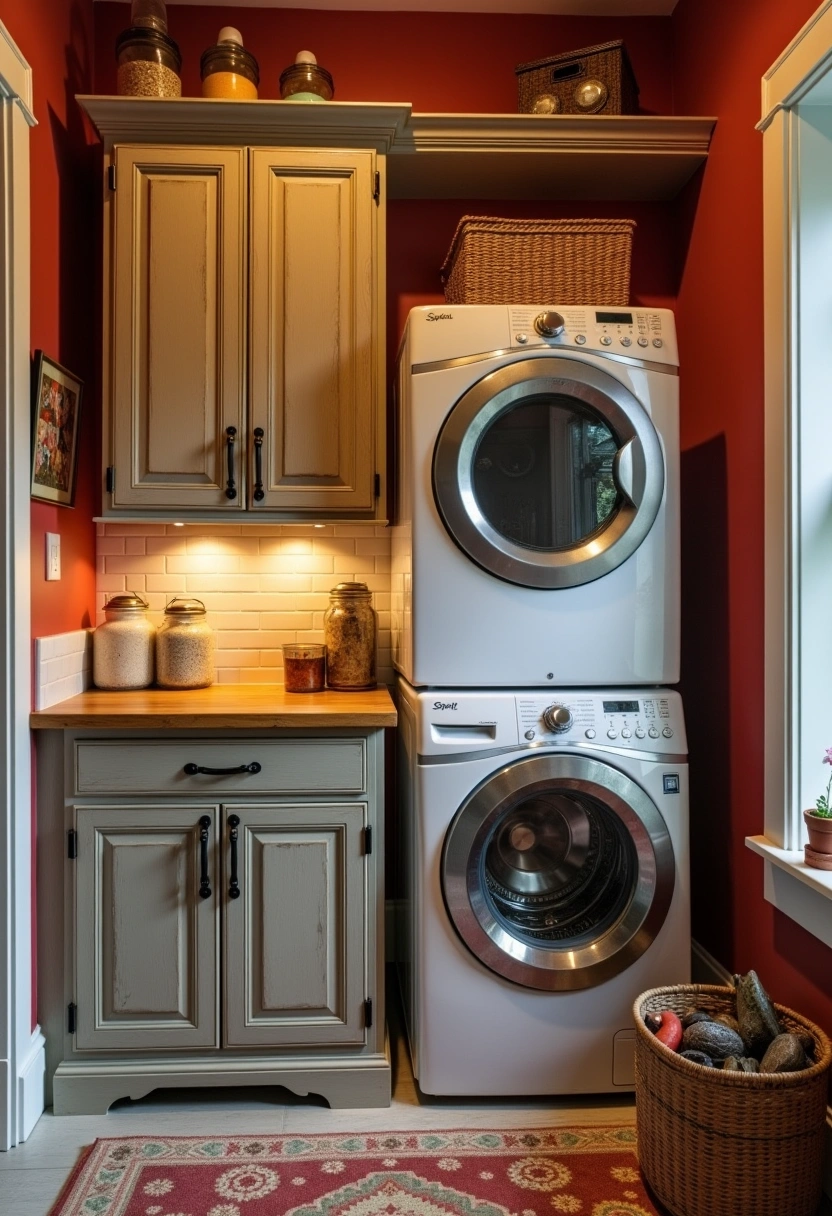 Stackable Washer Dryer Laundry Room Ideas 15