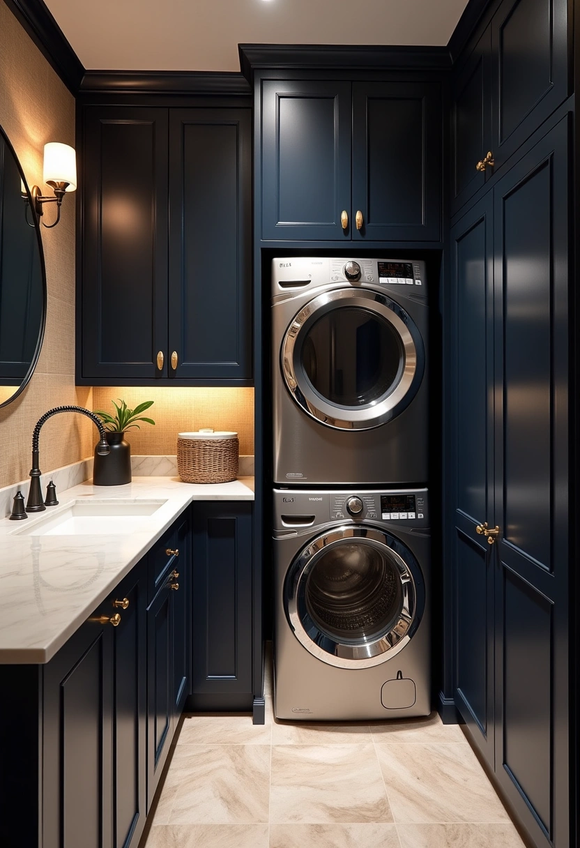 Stackable Washer Dryer Laundry Room Ideas 18