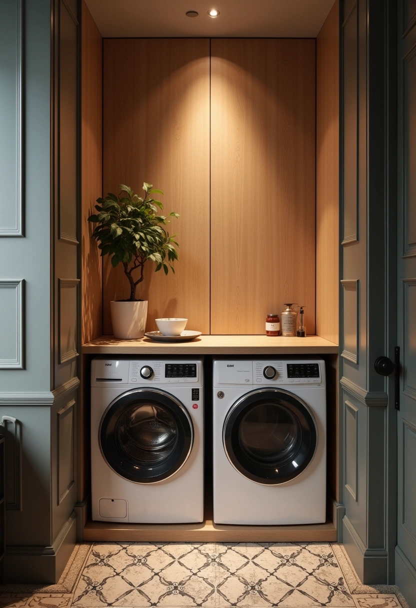 Stackable Washer Dryer Laundry Room Ideas 2