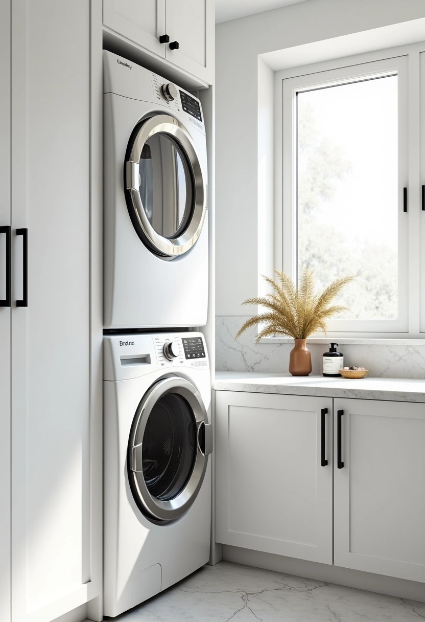 Stackable Washer Dryer Laundry Room Ideas 4