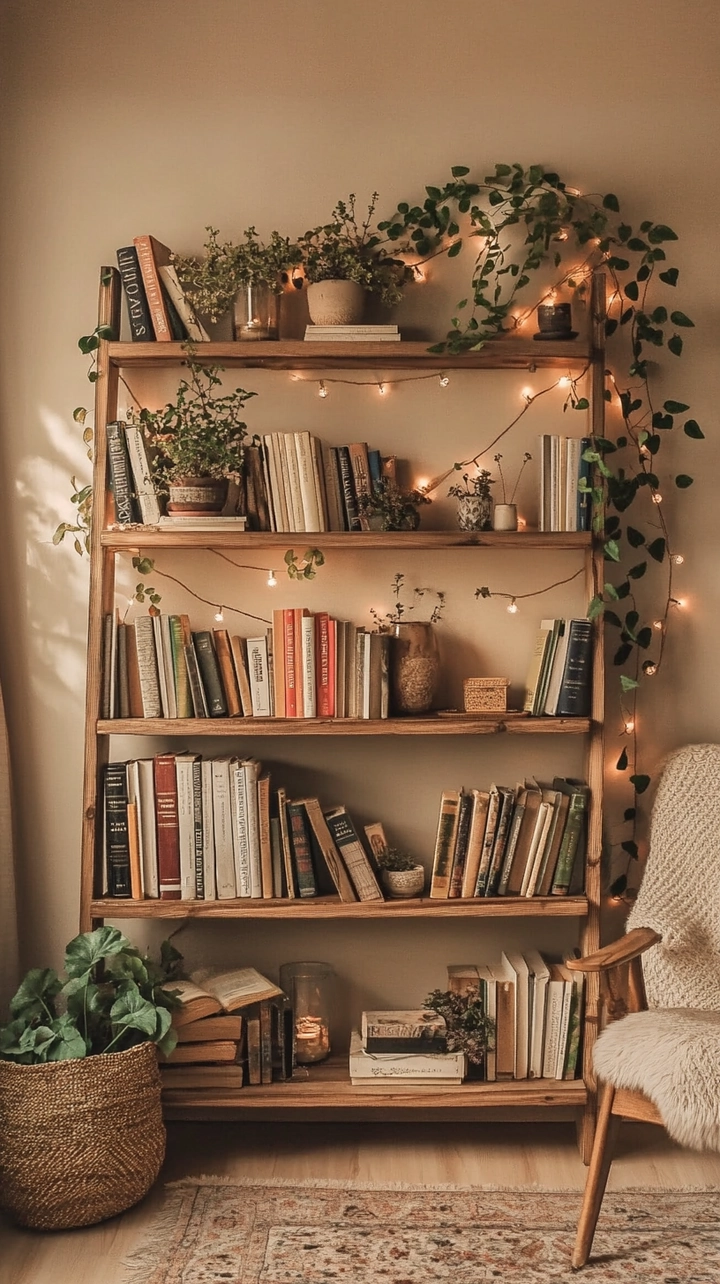 aesthetic bookshelf ideas 75