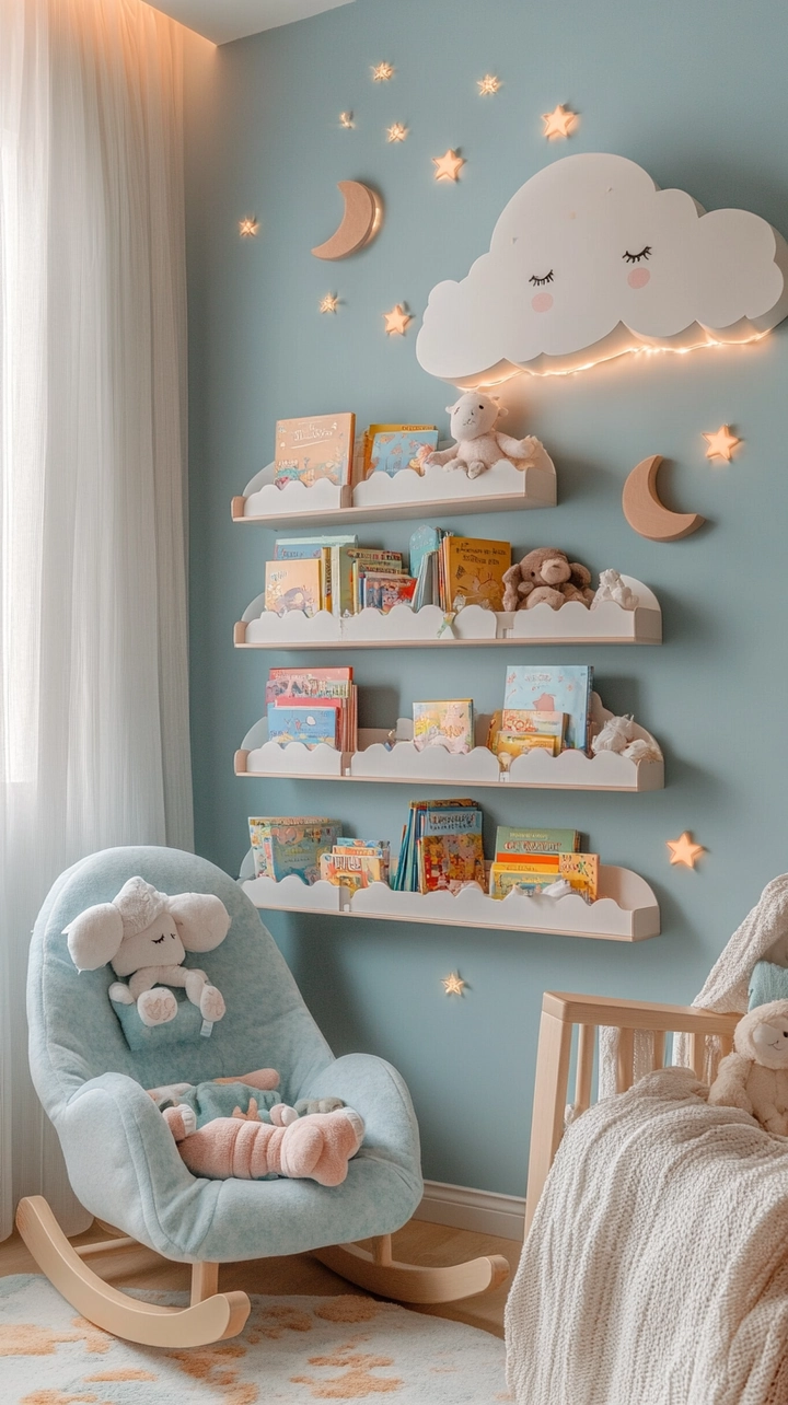 baby room bookshelf ideas 14