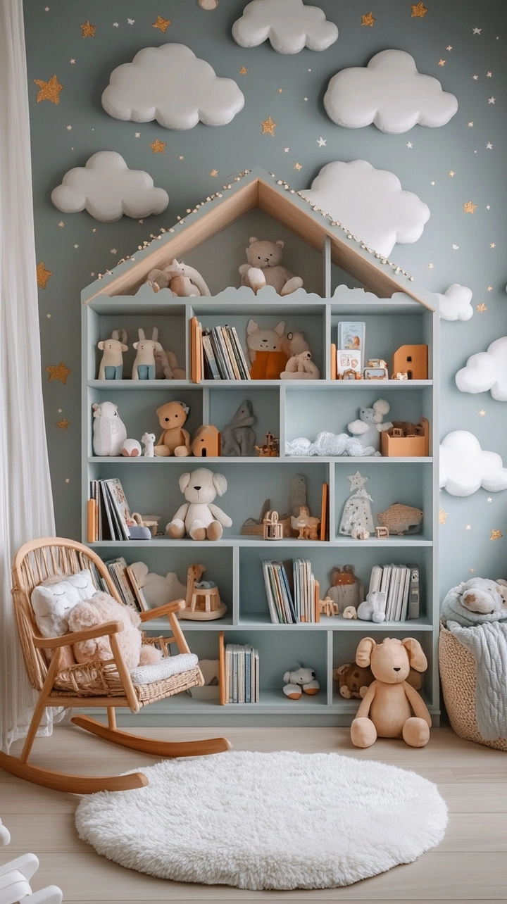 baby room bookshelf ideas 15