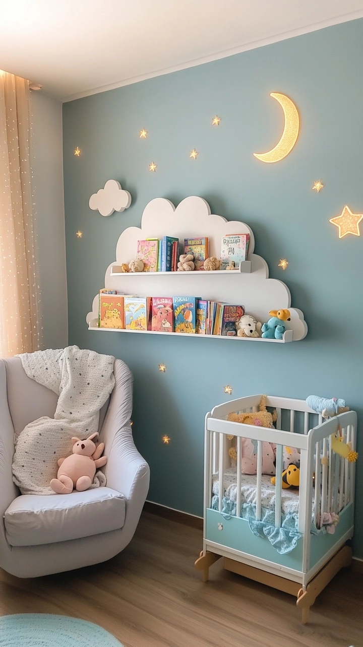 baby room bookshelf ideas 25