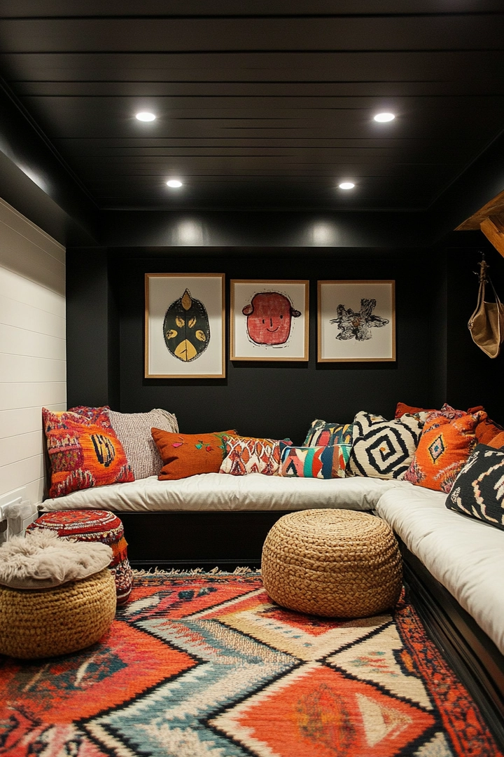 basement black ceiling ideas 25