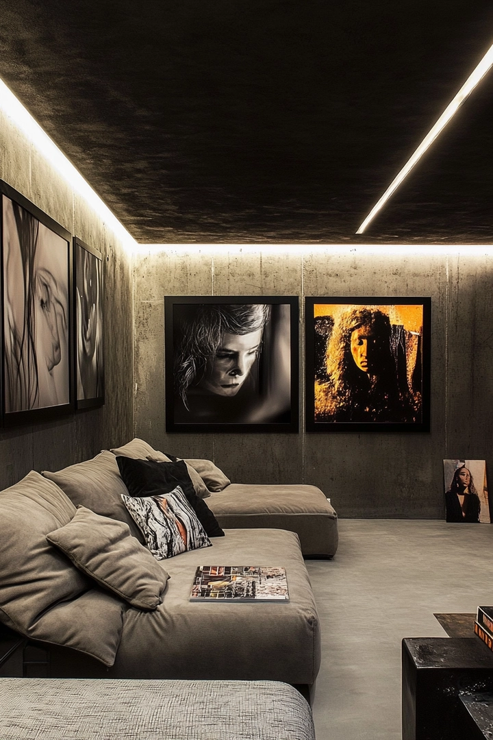 basement black ceiling ideas 56