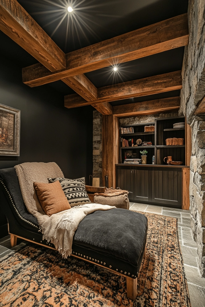 basement black ceiling ideas 9