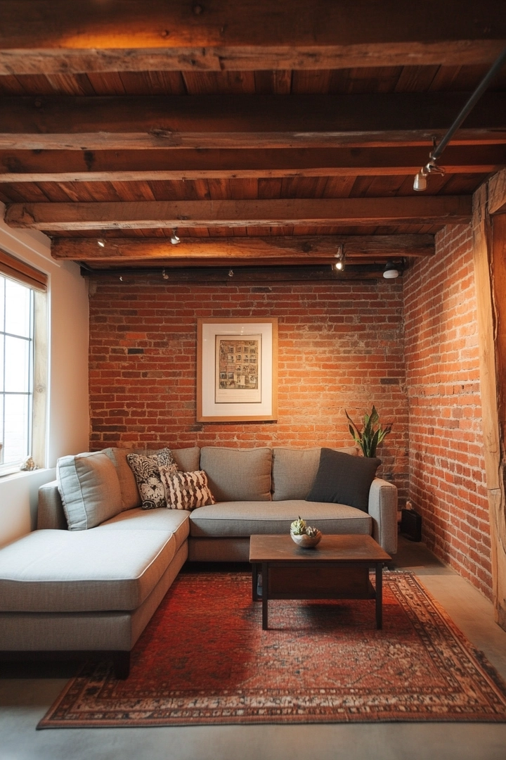 basement brick wall ideas 1