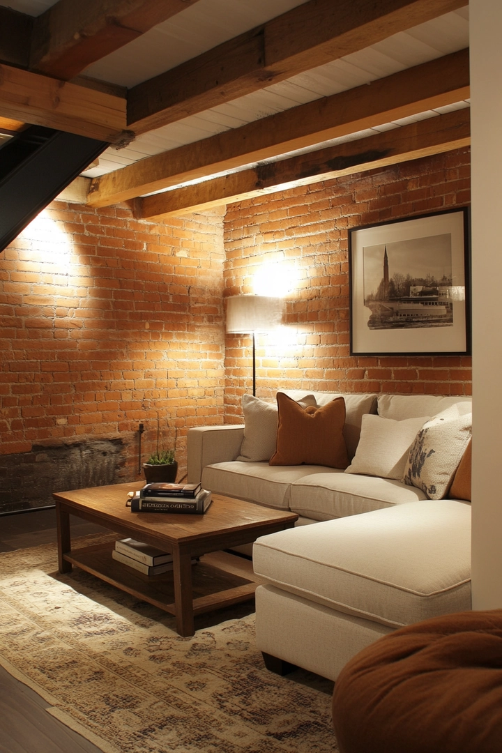 basement brick wall ideas 2