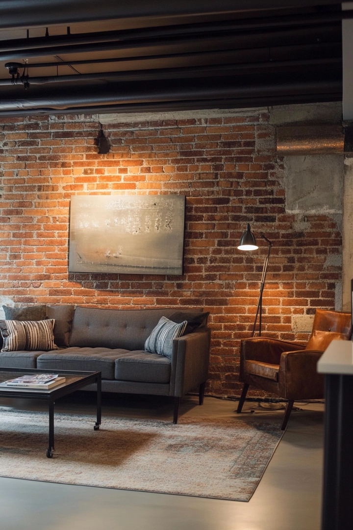 basement brick wall ideas 36