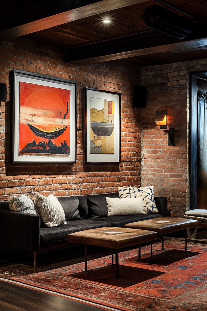 basement brick wall ideas 37