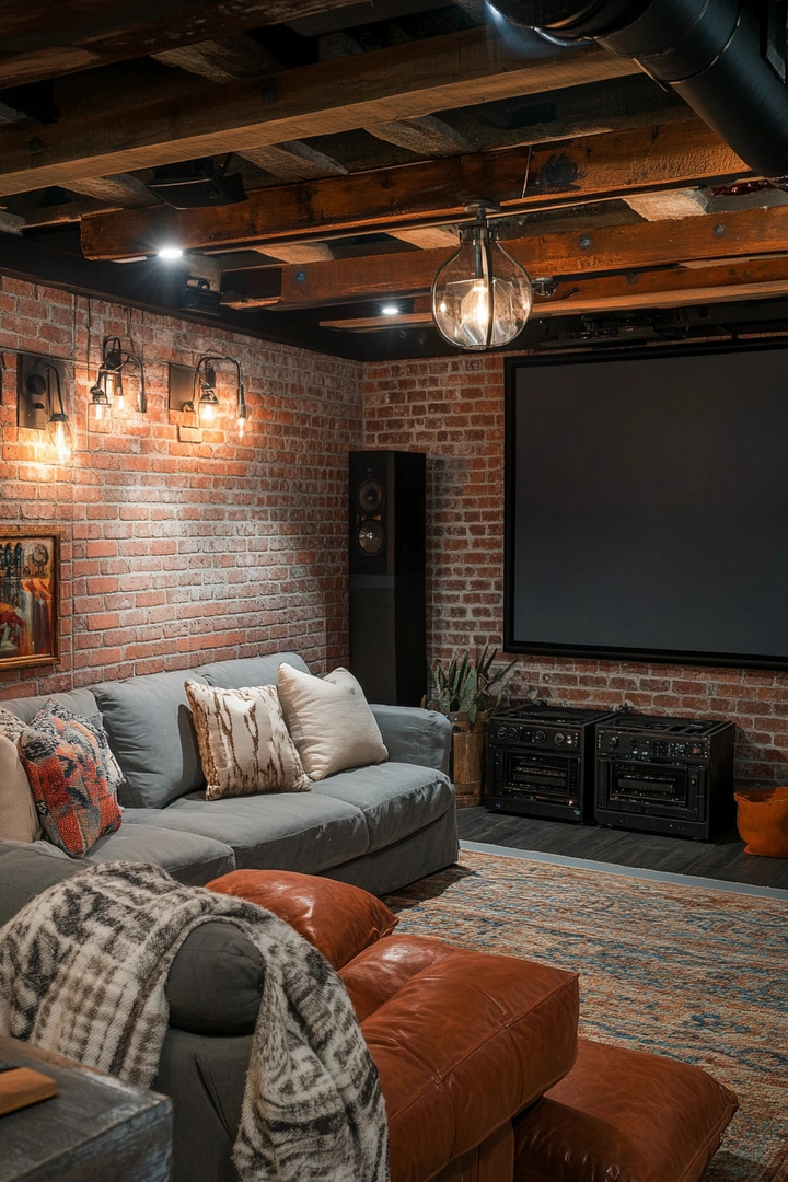 basement brick wall ideas 51