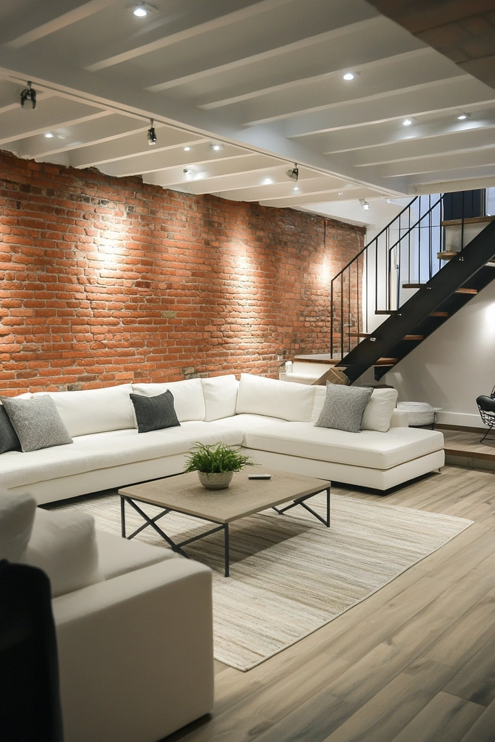 basement brick wall ideas 6