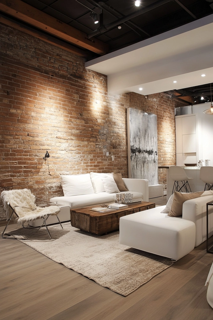 basement brick wall ideas 7