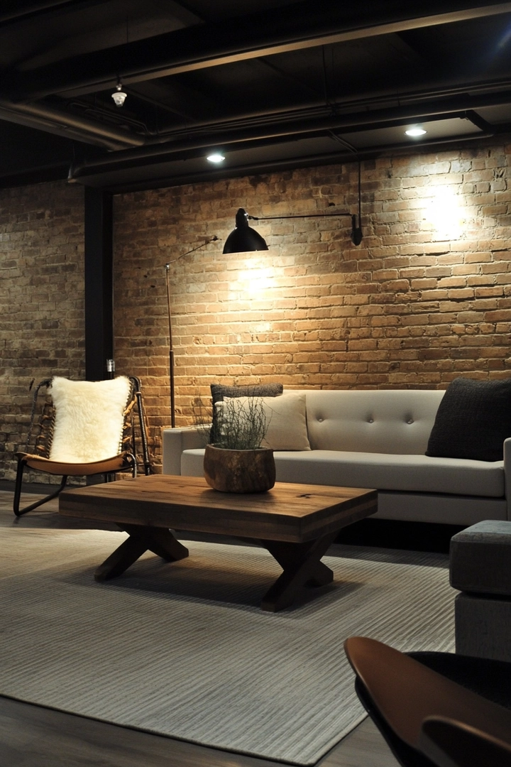 basement brick wall ideas 71