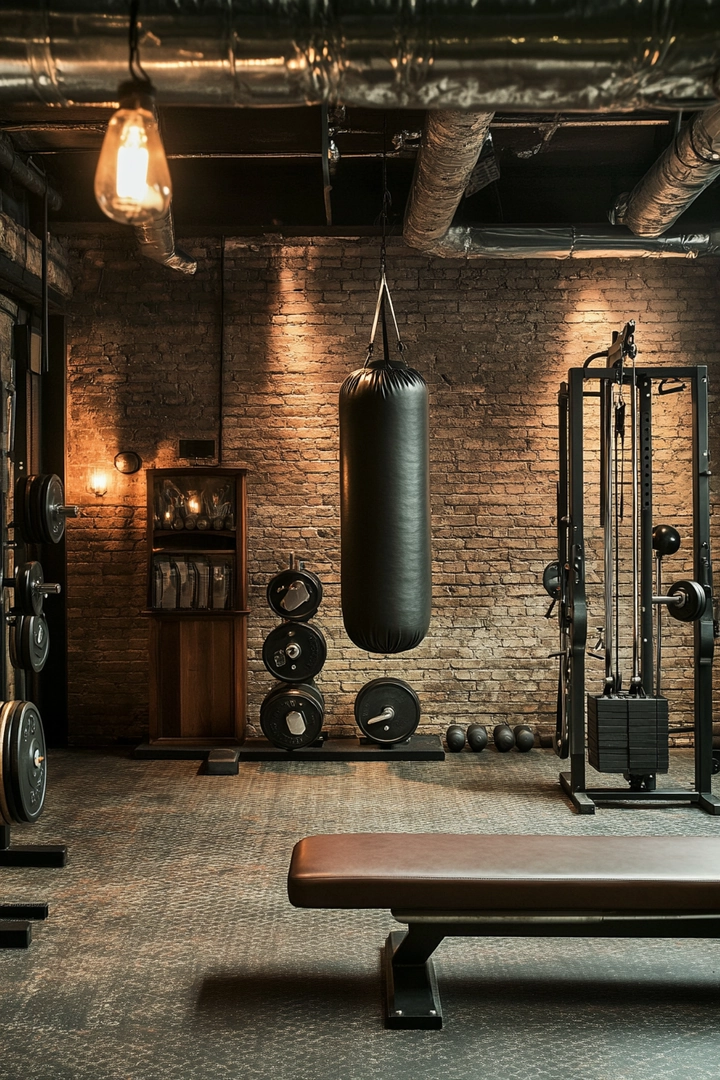 basement gym ideas 60