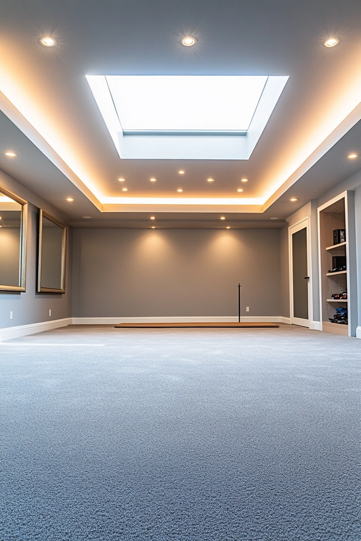 basement ideas with carpet 46