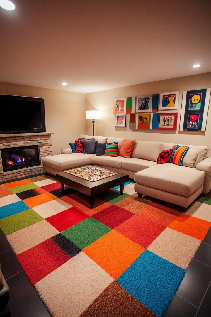 basement ideas with carpet 49