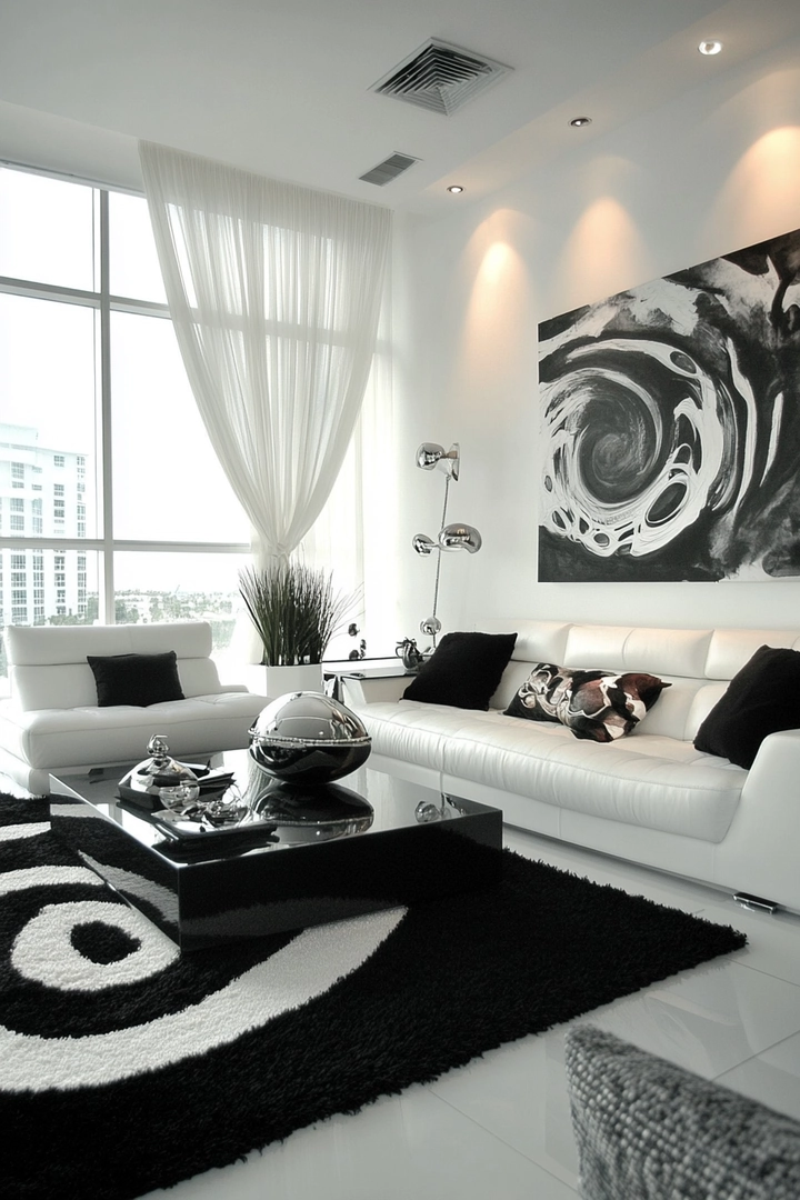 black and white living room ideas 1