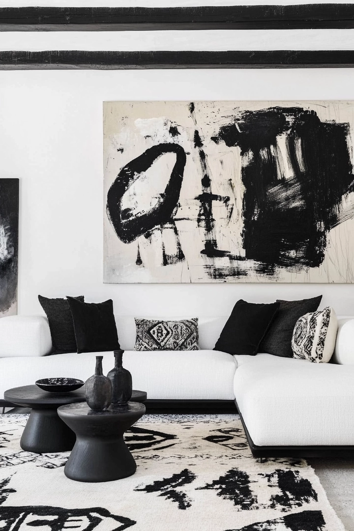 black and white living room ideas 13