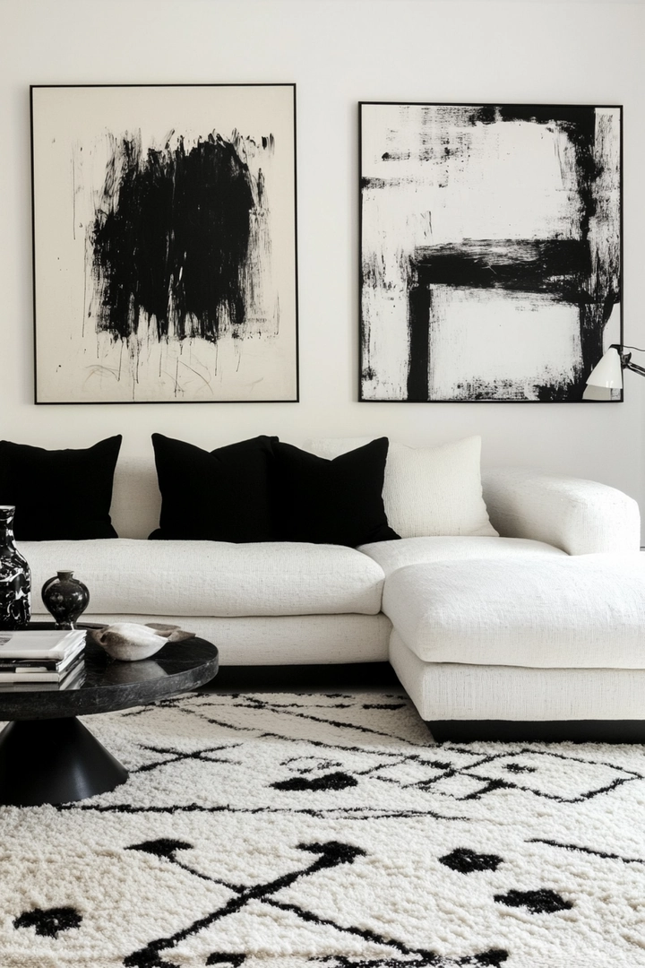 black and white living room ideas 15