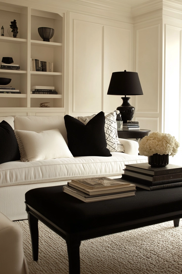 black and white living room ideas 17