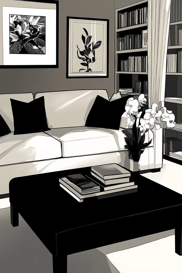 black and white living room ideas 19