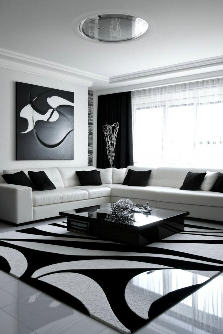 black and white living room ideas 2