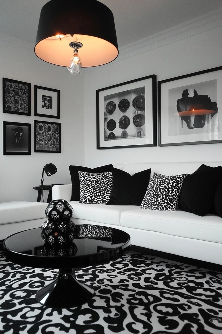 black and white living room ideas 27