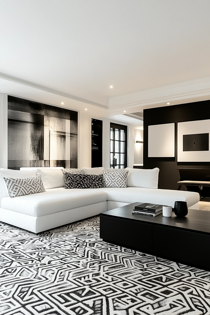 black and white living room ideas 29