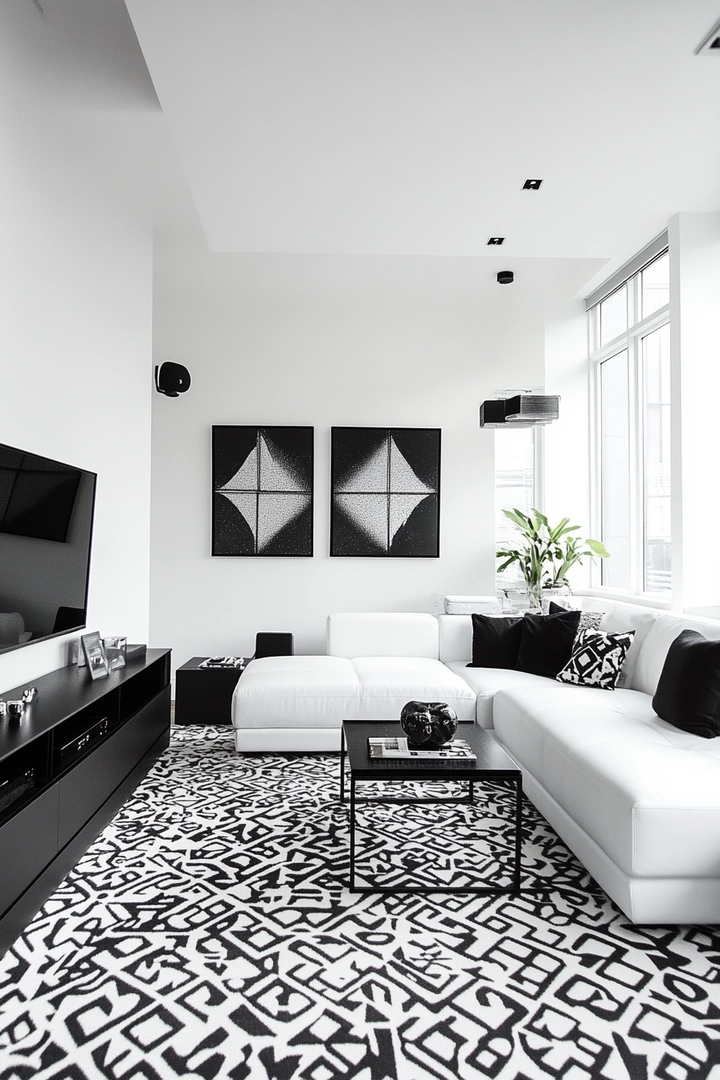 black and white living room ideas 31