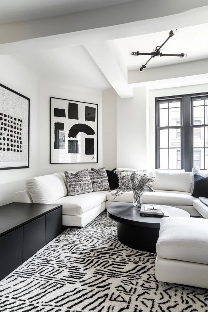 black and white living room ideas 32