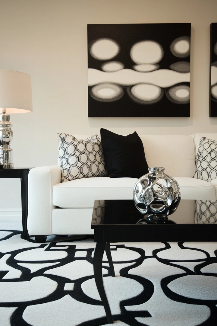 black and white living room ideas 34