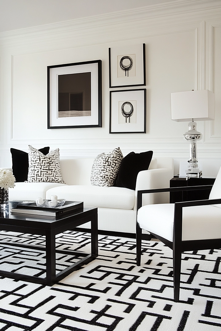 black and white living room ideas 35