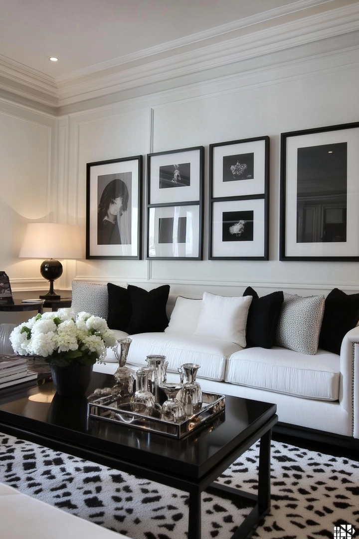 black and white living room ideas 37