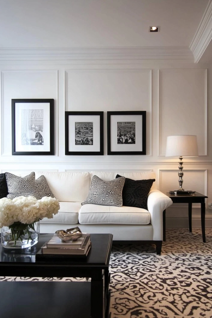 black and white living room ideas 38